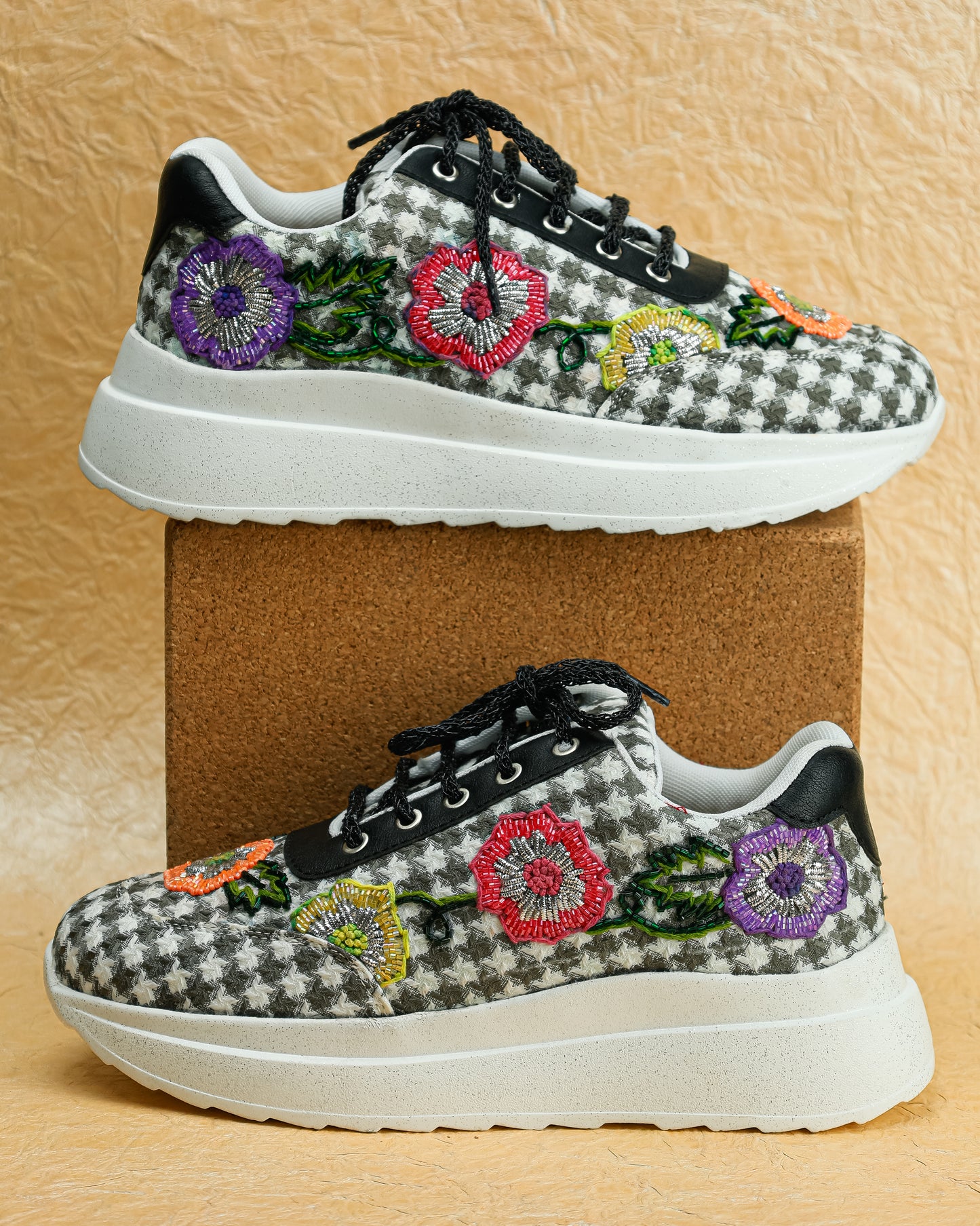Floral Check Sneaker
