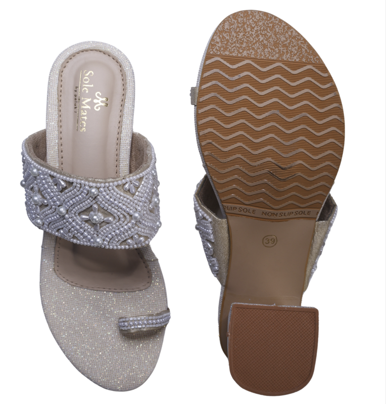 Gulzar Gold Kohlapuri Heels