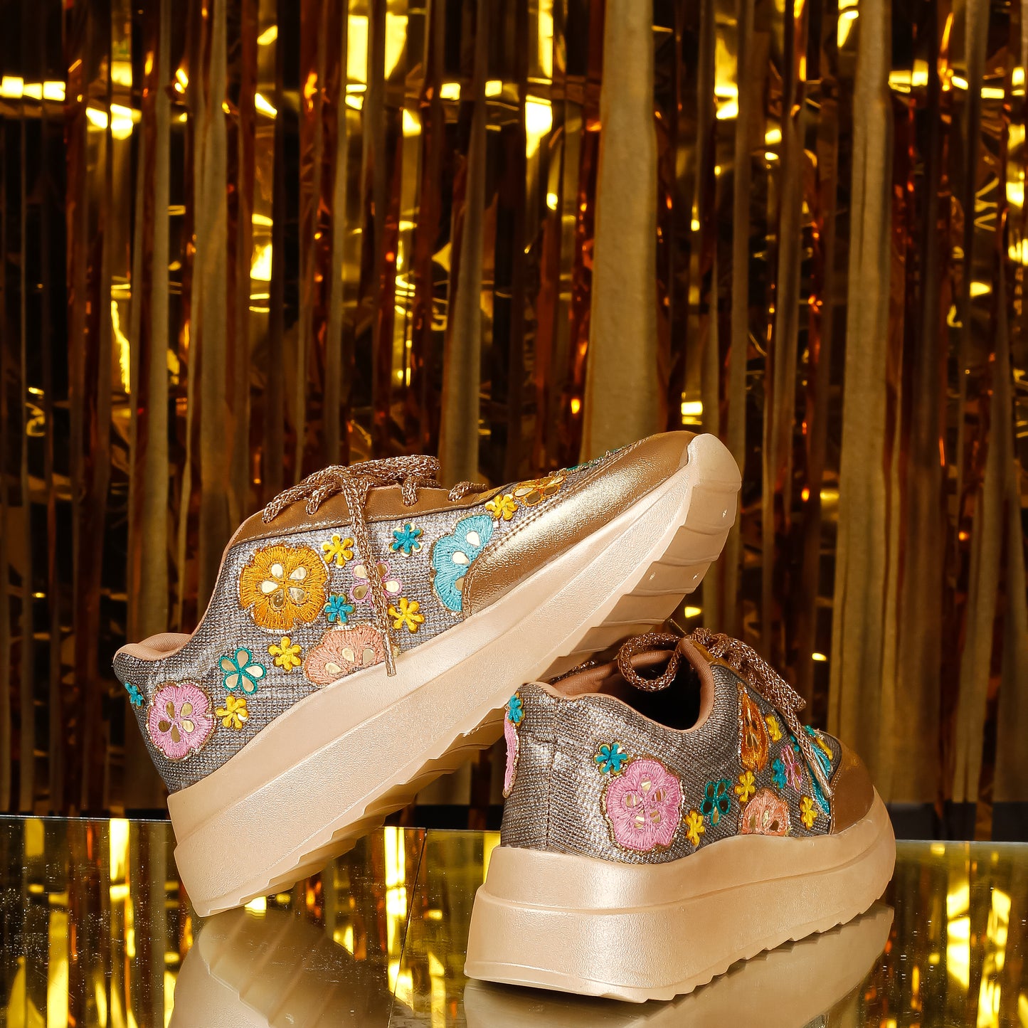 Golden Garden Sneakers