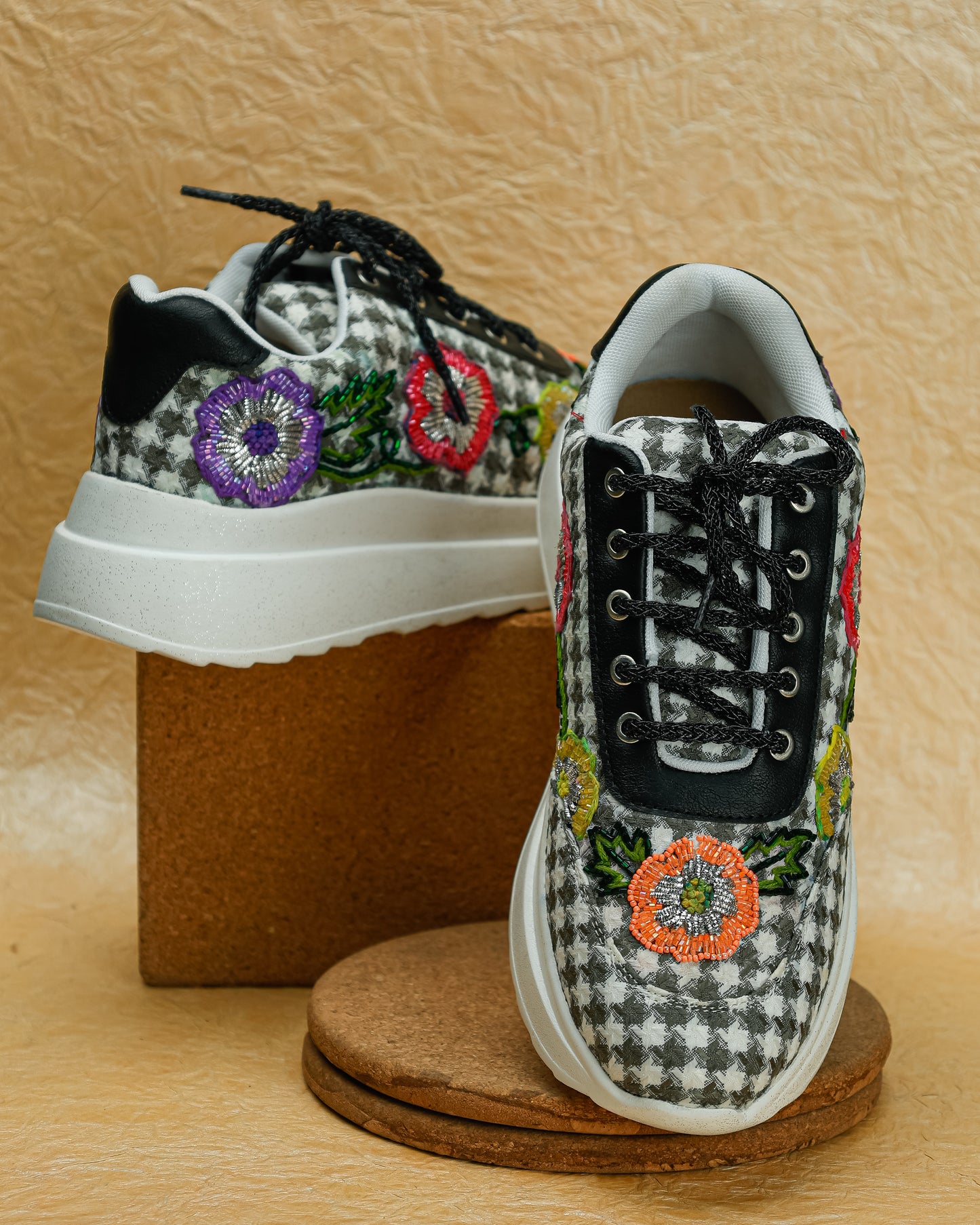 Floral Check Sneaker