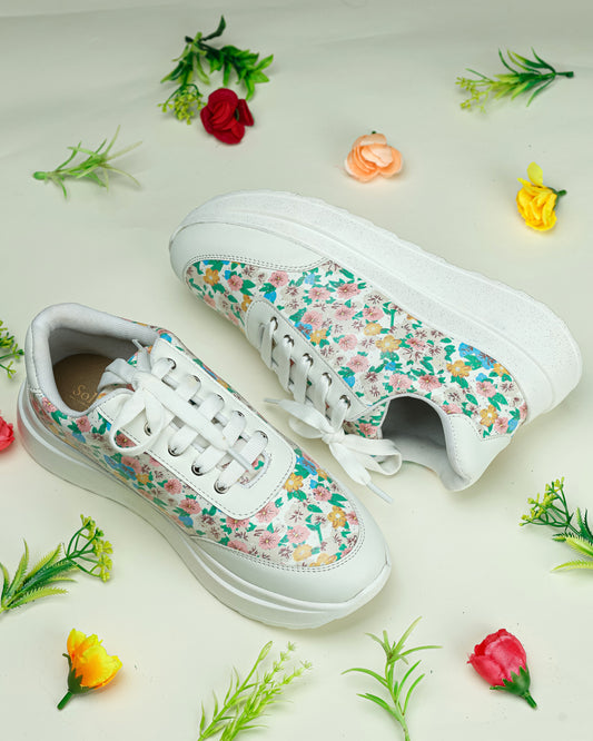 Printed floral sneaker