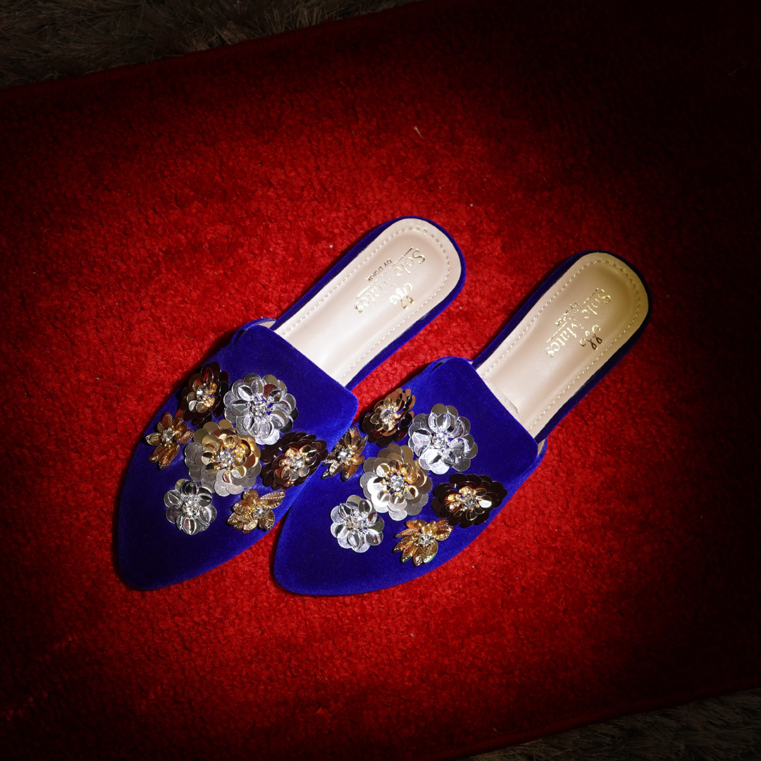 Fire cracker Royal Blue Mules