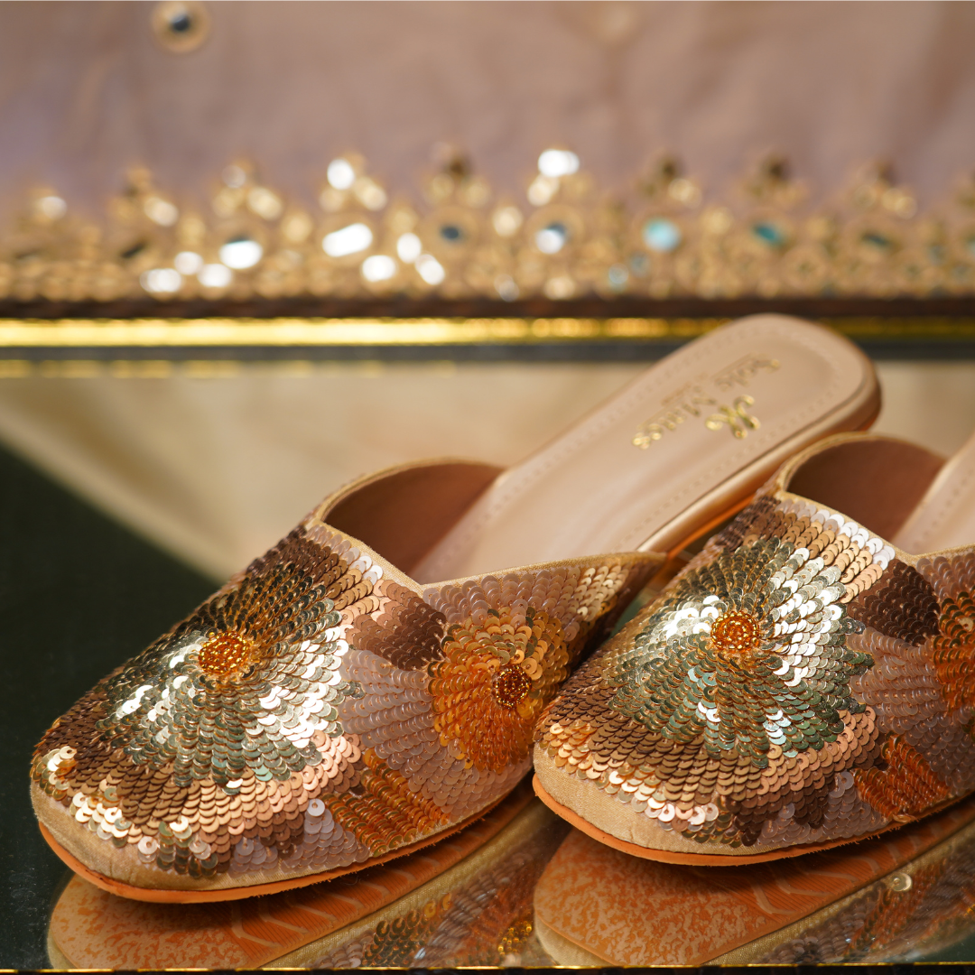 Gold Sunshine Hand crafted Heels