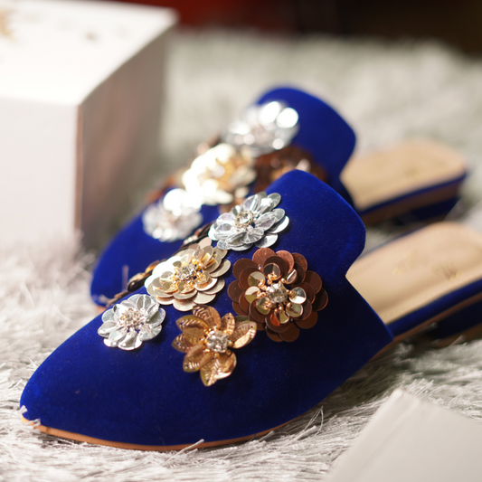 Fire cracker Royal Blue Mules