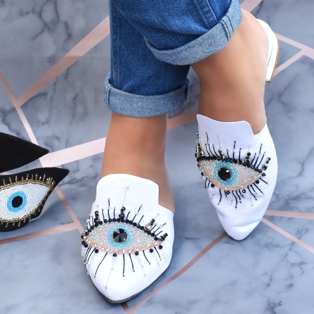 White Evil Eye (Mules)